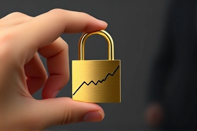 Golden key unlocking financial opportunities in asset management.