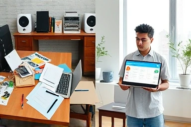 JPT study success vs. frustration, symbolizing career advancement