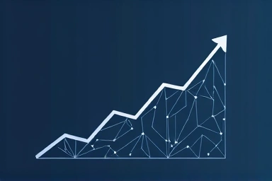 Symbolic growth in finance with human and AI elements.