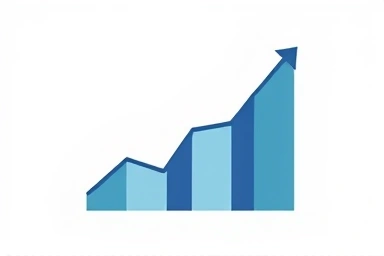 Abstract graphic of financial growth and career advancement.