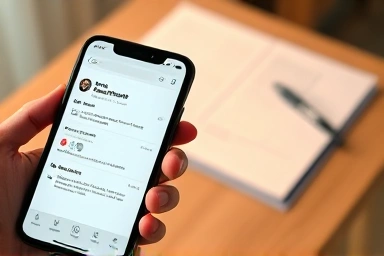 Smartphone notifications for online content creation alongside official work.