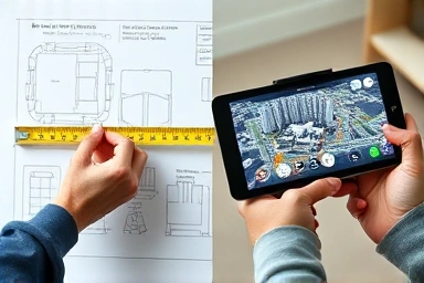 Evolution of surveying: traditional tools to modern drone technology.