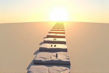 Symbolic path representing career growth in English education.