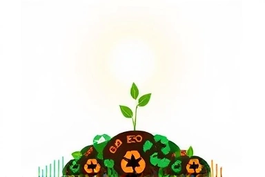 Symbol of environmental career growth and sustainability