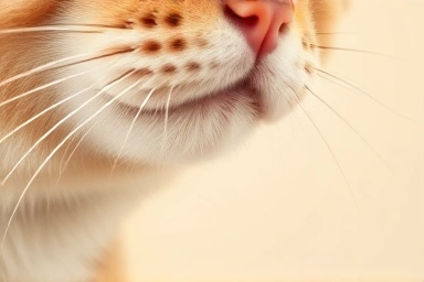 Cat's chin with subtle blackheads, mild cat acne