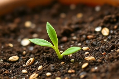 Sprouting oat seeds, the beginning of cat grass cultivation