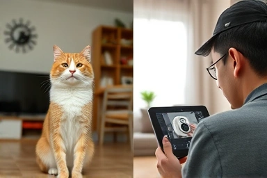Cat hotel safety: individual rooms and owner surveillance.