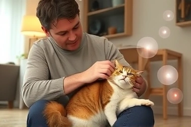 Cat owner concerned about overweight cat's health