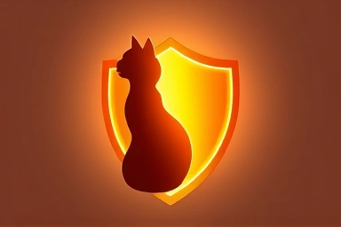 Symbolic shield representing cat health and omega-3 benefits.
