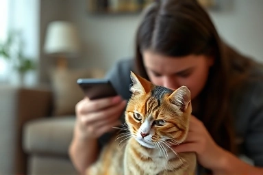 Cat owner concerned about cat overgrooming its fur.