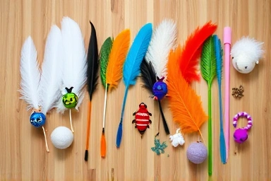 Variety of cat wand toy refills