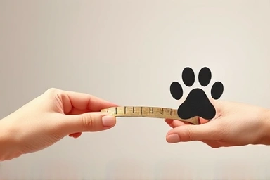 Symbol of building trust and communication between human and dog