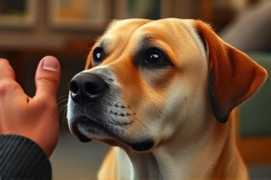 Dog showing discomfort, owner respecting boundaries, building trust