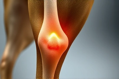 Abstract representation of healthy vs. compromised hip joint