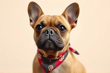 Adorable dog portrait with professional studio lighting