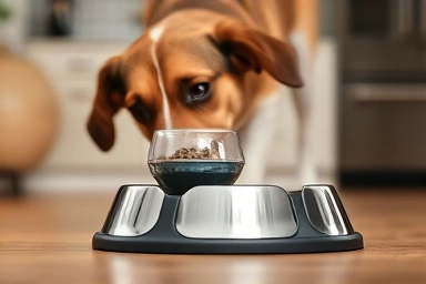 Dog and slow feeder bowl, overcoming food greediness