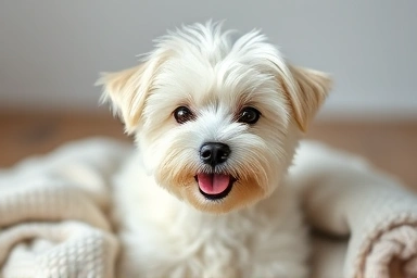 Healthy, happy Maltese dog