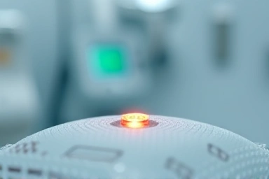 Close-up of a pet microchip, symbolizing security.