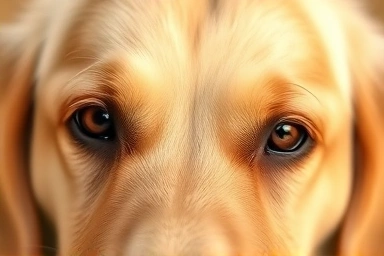 Healthy dog eyes, clear pet vision, gentle grooming.