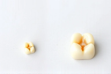 Symbolic representation of puppy teeth transitioning to adult teeth.