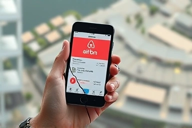 Traveler protecting Airbnb booking from scams