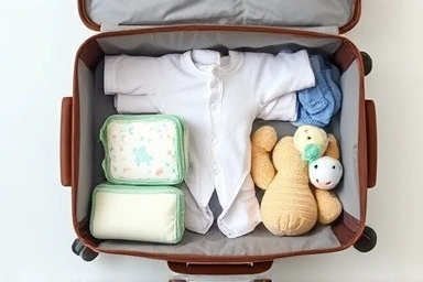 Organized baby travel essentials