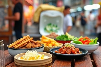 Affordable and delicious Busan local cuisine street food.
