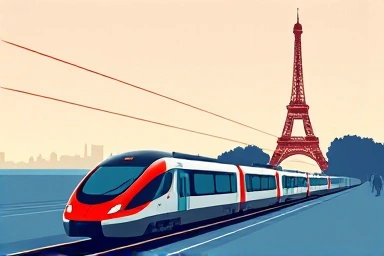Fast RER train from Paris airport to city landmarks.