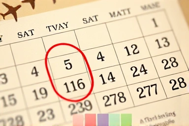 Strategic calendar marking for flight booking savings