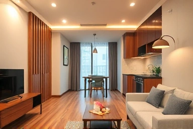 Modern condominium interior in Chiang Mai, ideal for long-term stays.