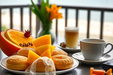 Gourmet breakfast at a Da Nang resort for parents