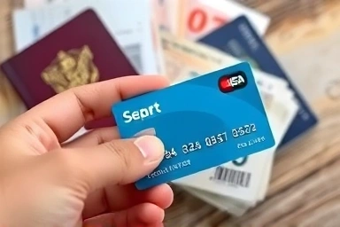 Travel card and foreign currency for saving money