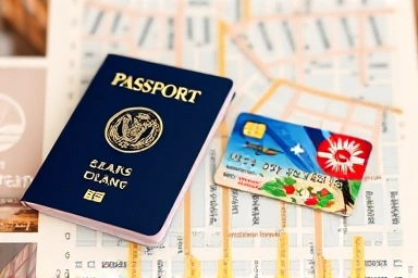 Travel essentials for a Fukuoka shopping trip.