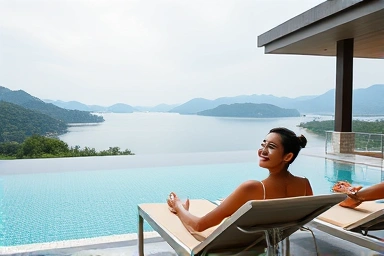 Luxury Gapyeong pool villa with relaxing couple