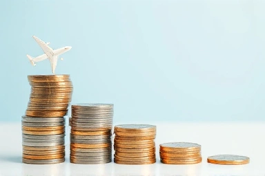 Symbolic path to travel savings using hotel deals.