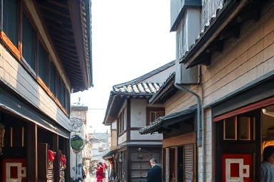 Gyeongju Hwangridan-gil alleyway, Hanok cafes, cultural street.