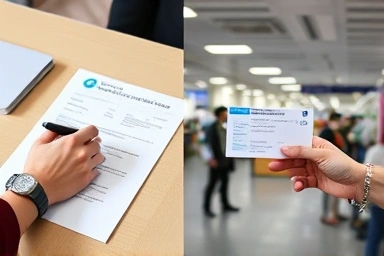 Fast online application vs. instant in-person permit issuance.