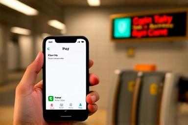 iPhone paying at Japanese train gate with Apple Pay