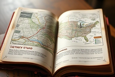 Travel guide open to map for Harry Potter Studio trip