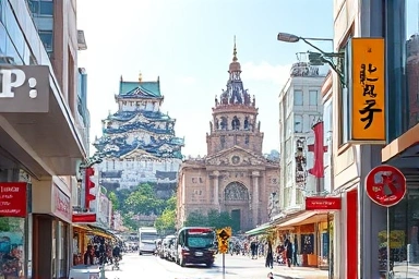 Osaka travel pass with landmarks and savings concept