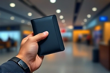 Modern RFID blocking passport wallet for travel security