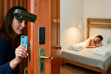 Key card access and secure sleeping environment for women