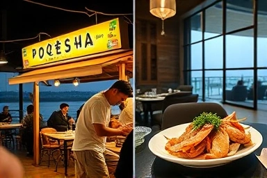 Contrast of Yeosu pocha experience vs. local restaurant dining.