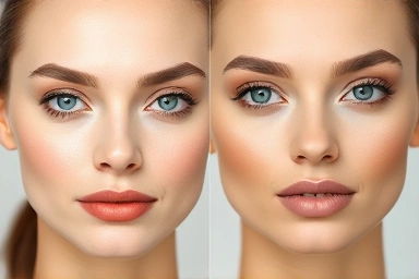 Flawless dewy vs. matte foundation skin finishes.