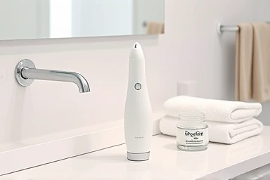 Modern pore vacuum device and skincare essentials