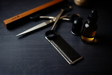 Beard grooming tools and products.