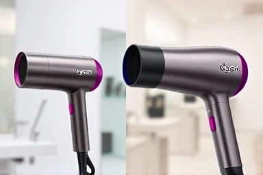 Dyson and Chaison hairdryers side-by-side comparison