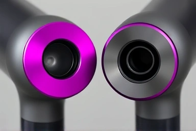 Magnetic nozzle attachment on similar high-end hairdryers
