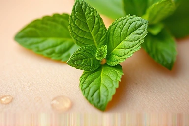 Mint and tea tree oil symbolizing natural skin soothing
