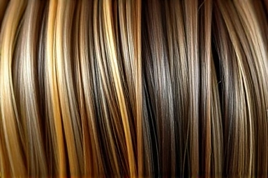 Macro view of healthy vs. damaged hair strands.